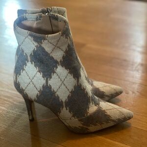 Argyle Knit Boots